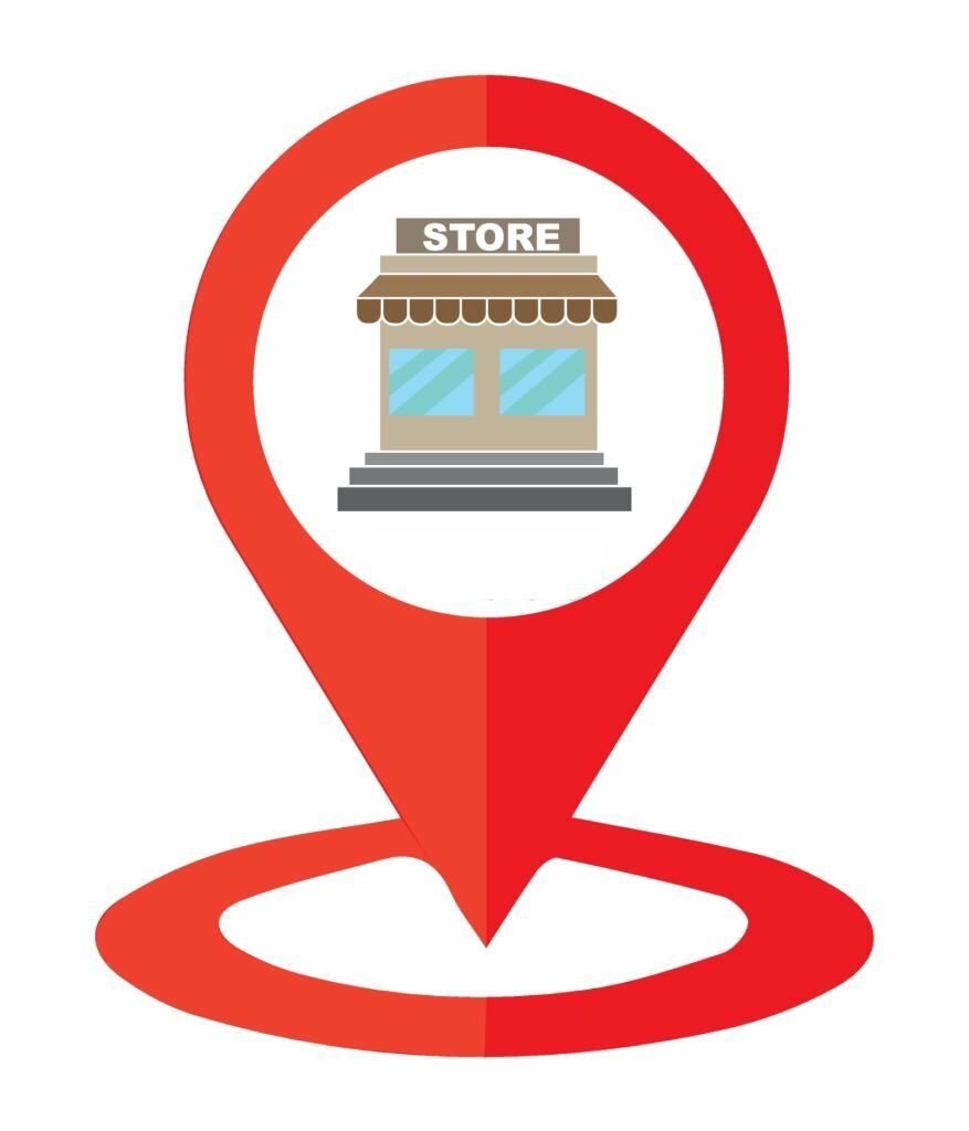 Map mobile application cafe, store, shop, restaurants location vector icon. eps